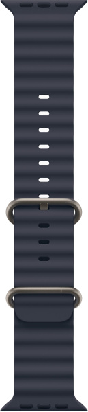 Apple Watch Series Ultra 2 49mm Natural Titanium Case with Navy Ocean Band One Size